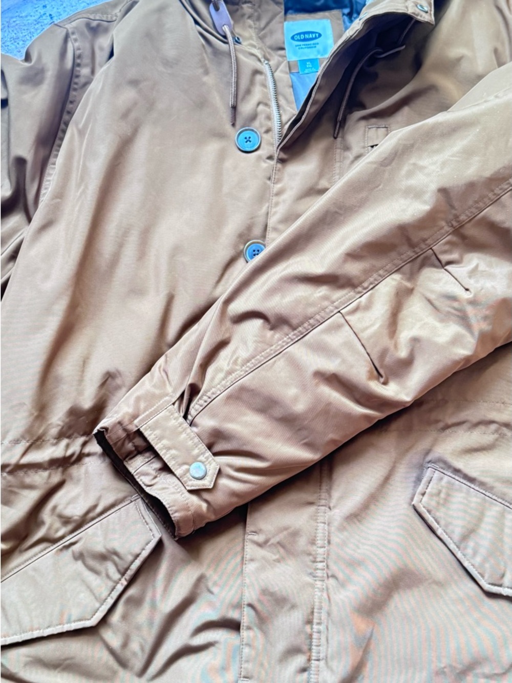 Old Navy Hooded Field Parka Jacket - Brown - Picture 5 of 6